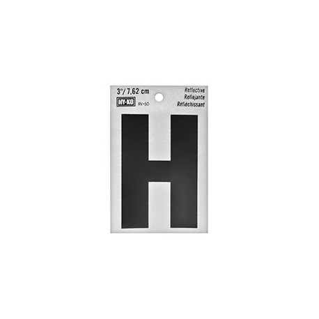 LETRA "H" NEGRA DE 7.62 X 6.3 CM