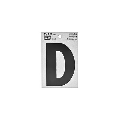 LETRA "D" NEGRA DE 7.62 X 6.3 CM