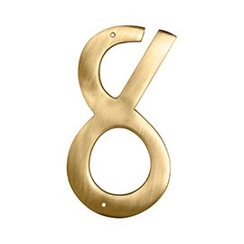 NÚMERO "8" DORADO DE 10.16 CM