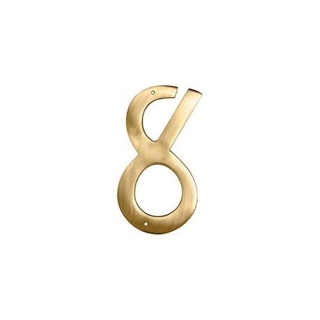 NÚMERO "8" DORADO DE 10.16 CM