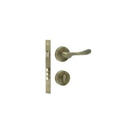 CERRADURA EMBUTIR BRONX CERROJO DOBLE PLATA OBS