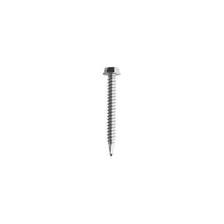 TORNILLOS AUTOPERFORANTES DE 1 1/2 PULGADAS PLATA 50 PIEZAS