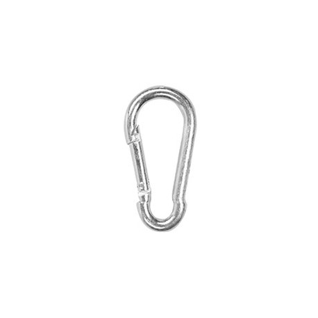 ESLABÓN DE RESORTE METAL PLATA 1/4 DE PULGADA