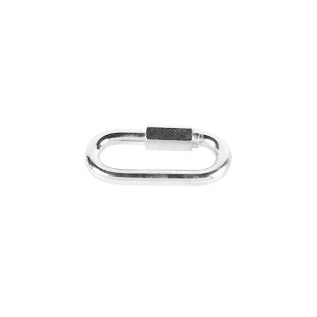 ESLABÓN DE UNIÓN CON ROSCA METAL PLATA 9 CM