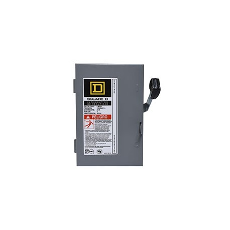 INTERRUPTOR DE SEGURIDAD 2 POLOS 30 A SQUARE D