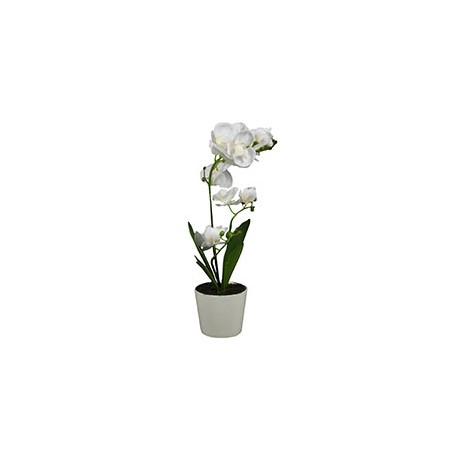 ORQUÍDEA ARTIFICIAL DE 50 CM CON MACETA CERÁMICA