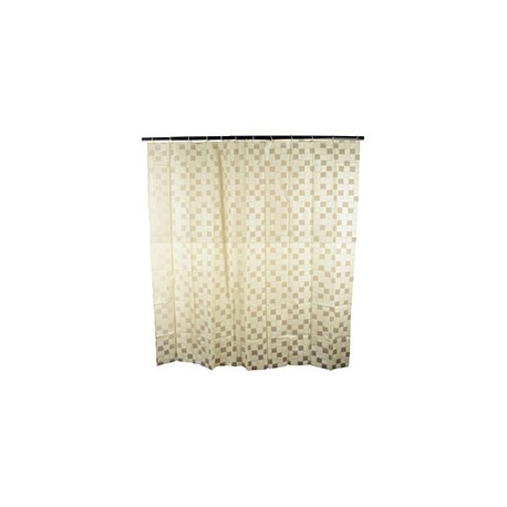 CORTINA PARA BAÑO MOSAIC DE 180 X 180 CM BEIGE MENYRE