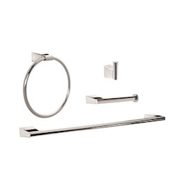 JUEGO DE ACCESORIOS LUMEN PARA BAÑO DE ZINC 4 PIEZAS