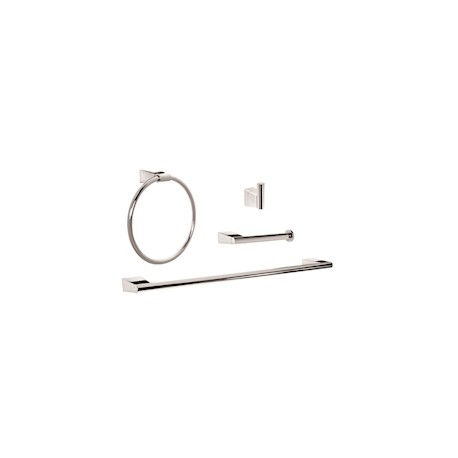 JUEGO DE ACCESORIOS LUMEN PARA BAÑO DE ZINC 4 PIEZAS