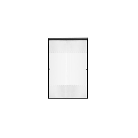 CANCEL PARA BAÑO RECTANGULAR CRISTAL TEMPLADO NEGRO DOBLE CORREDIZO DE 146 HASTA 150 X 187 CM