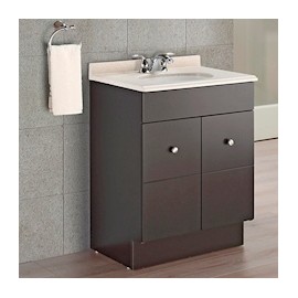 GABINETE PARA BAÑO MADRID CAFÉ CON LAVABO 89.5 X 62.2 X 42.2 CM DE PISO