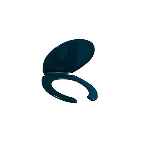 ASIENTO PARA BAÑO PLÁSTICO REDONDO VERDE FRENTE ABIERTO BEMIS