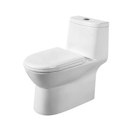 SANITARIO TEMPOS 1 PIEZA ALARGADO 3 Y 5.5 L BLANCO