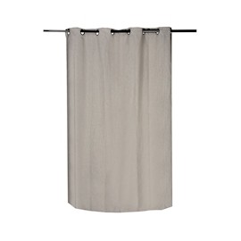 CORTINA DE JACQUARD CON ARILLOS POLIÉSTER BEIGE 210 X 140 CM