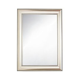 ESPEJO DECORATIVO RECTANGULAR CON MARCO PLATEADO 73 X 58 CM