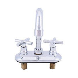 LLAVE MEZCLADORA PARA LAVABO 4 PULGADAS BRILLANTE RUGO