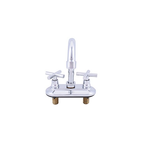LLAVE MEZCLADORA PARA LAVABO 4 PULGADAS BRILLANTE RUGO