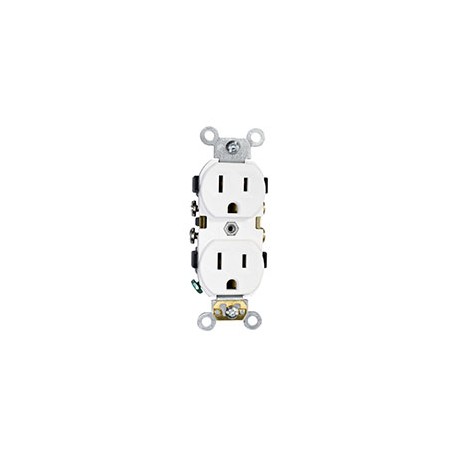 CONTACTO DÚPLEX 125 V BLANCO LEVITON