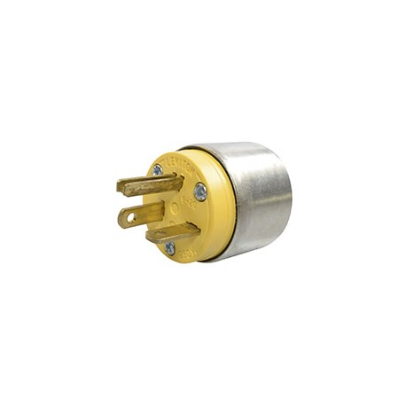 CLAVIJA REDONDA 250 VOLTS GRIS LEVITON