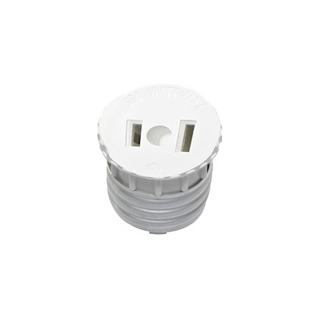 ADAPTADOR PORTALÁMPARA A CONTACTO BLANCO LEVITON