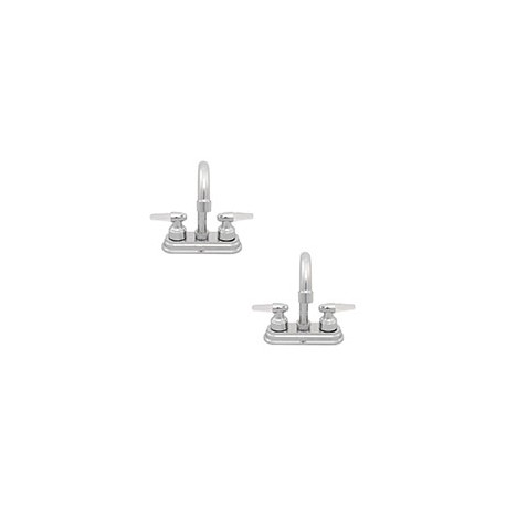 JUEGO DE DOS LLAVES MEZCLADORAS CON GRIFO PARA LAVABO CROMO MANCHESTER