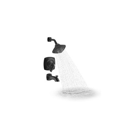 JUEGO DE REGADERA Y LLAVE PARA TINA RUBICON NEGRO