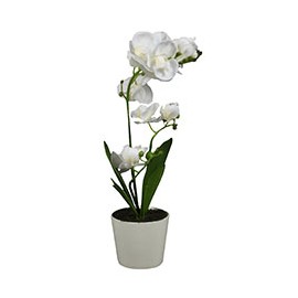 ORQUÍDEA ARTIFICIAL DE 50 CM CON MACETA CERÁMICA