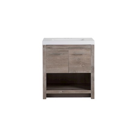 GABINETE PARA BAÑO ARTELLA GRIS CON LAVABO 87.33 X 77.47 X 47.63 CM DE PISO