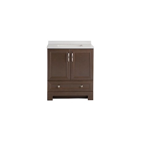 GABINETE PARA BAÑO CORDOVA CAFÉ CON LAVABO 95.2 X 77.4 X 47.6 CM DE PISO