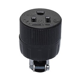 CONECTOR 125 VOLTS NEGRO LEVITON