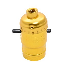 PORTALÁMPARA DORADO 6.5 X 5 X 3 CM