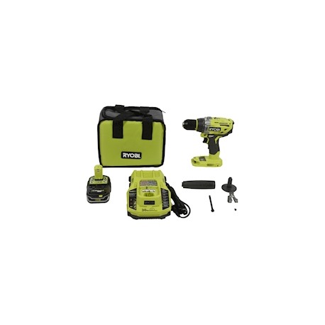 JUEGO DE TALADRO DE PERCUSIÓN SIN CARBONES RYOBI 2 VELOCIDADES 18 V