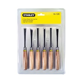 JUEGO DE GURBIAS 26.8 X 18.2 X 1.6 CM ACERO STANLEY 6 PIEZAS