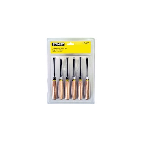 JUEGO DE GURBIAS 26.8 X 18.2 X 1.6 CM ACERO STANLEY 6 PIEZAS