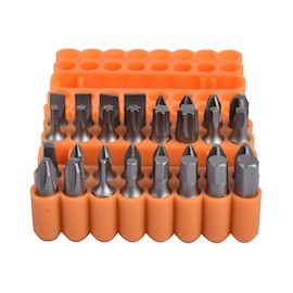 JUEGO DE PUNTAS PARA DESTORNILLADOR ACERO TRUPER 33 PIEZAS