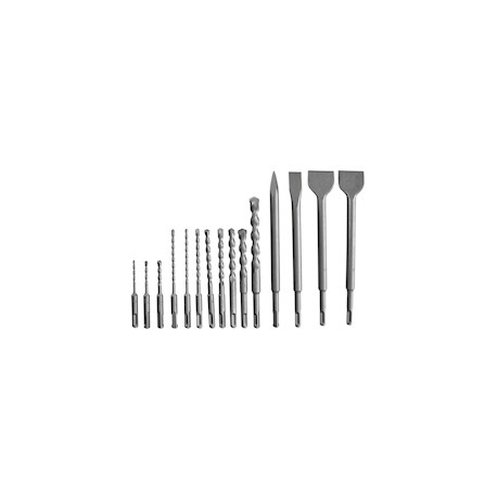 JUEGO DE BROCAS Y CINCELES SDS PLUS 65.3 X 24.2 X 103.2 CM ACERO DEWALT 15 PIEZAS