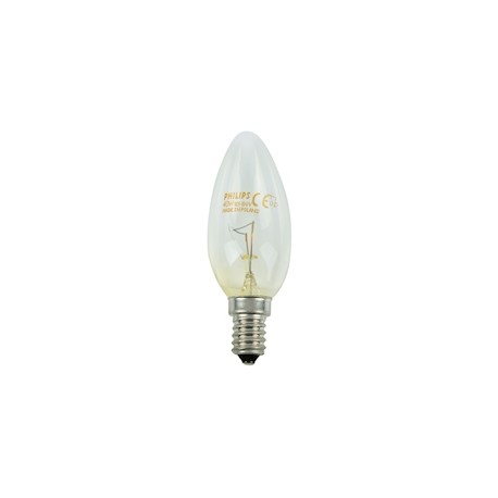 FOCO VELA ESTÁNDAR B35 40 WATTS TRANSPARENTE