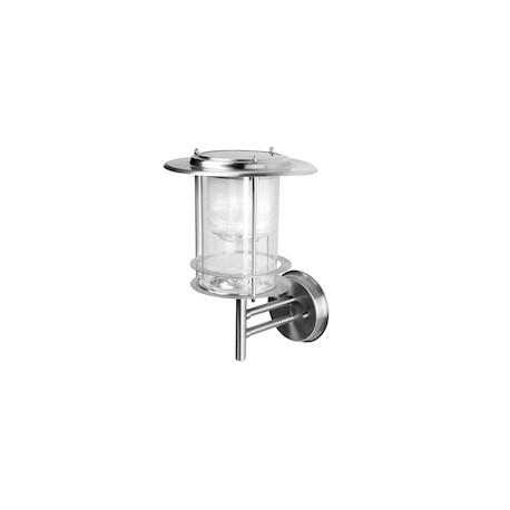 LÁMPARA SOLAR PARA PARED LED DE 23.1 X 21 X 31.6 CM PLATA