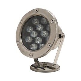 REFLECTOR EXTERIOR LED ACERO INOXIDABLE 12 LUCES CÁLIDAS