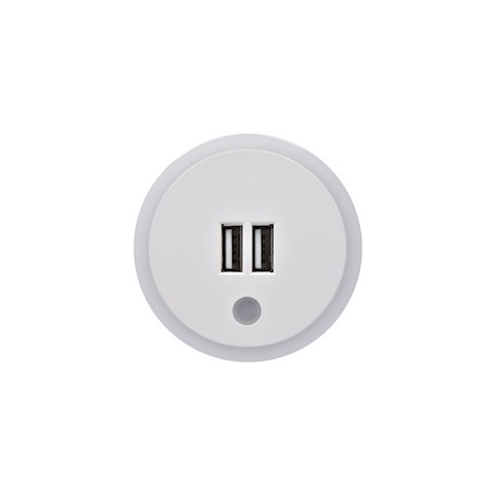 LUZ DE NOCHE SENSOR 2 TOMAS USB