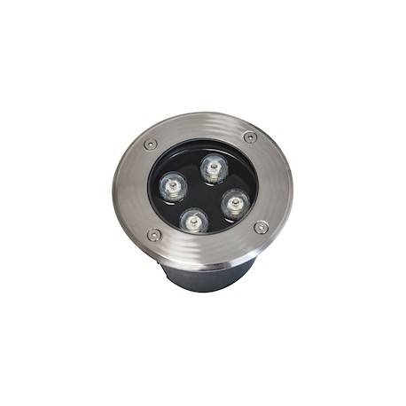 EMPOTRADO LED ACERO INOXIDABLE 1 LUZ AMARILLA
