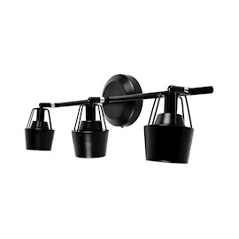 RIEL DE 3 LUCES LORCA 52.5 X 18 X 14 CM NEGRO DECOR LIVING