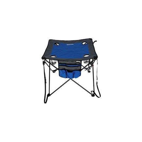 MESA DE VINO CUADRADA PLEGABLE 73.66 X 73.66 X 60.96 CM AZUL DE POLIÉSTER ESTRUCTURA DE ACERO