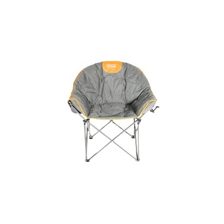 SILLA PLEGABLE GRIS DE TELA POLIÉSTER Y ESTRUCTURA DE METAL