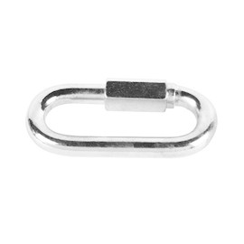 ESLABÓN DE UNIÓN CON ROSCA METAL PLATA 9 CM