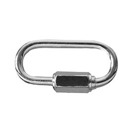 ESLABÓN DE UNIÓN CON ROSCA DE METAL PLATA 1/8 DE PULGADA