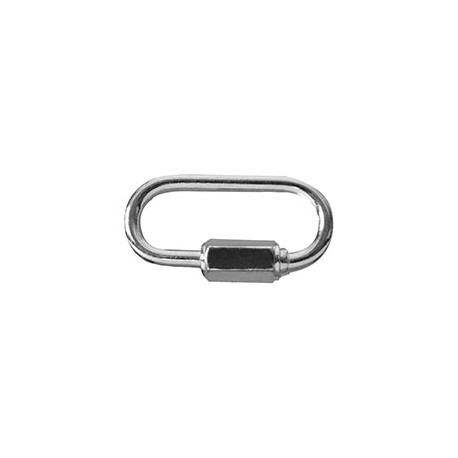 ESLABÓN DE UNIÓN CON ROSCA DE METAL PLATA 1/8 DE PULGADA