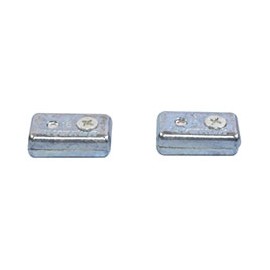 ABRAZADERA PARA CABLE DE METAL PLATA 2 PIEZAS