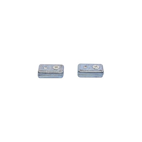 ABRAZADERA PARA CABLE DE METAL PLATA 2 PIEZAS
