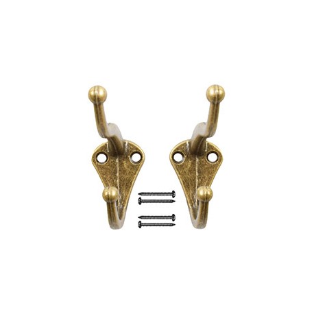 PERCHERO DE 7.5 X 5.5 X 2.6 CM BRONCE 2 PIEZAS